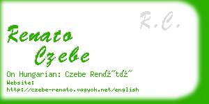 renato czebe business card